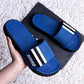 Size38-45 Summer Men Sandals Comfortable Non-slip PU Leather Letter Stripe Beach Slippers Casual Outdoor Slippers Drag Flip Flops