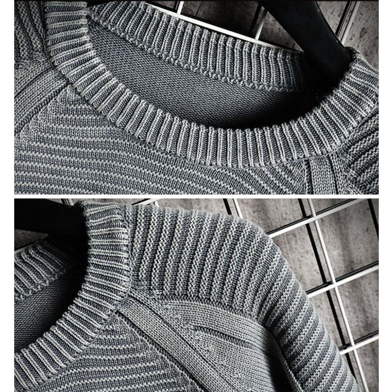 Men's Autumn Thin Sweater Student Trend Handsome Youth Loose Round Neck Bottoming Sweater Top