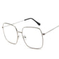 WTEMPO Drivin Fishing Square Sunglasses Retro Polygon Metal Large Frame Ocean Piece Face-lift Shoppi
