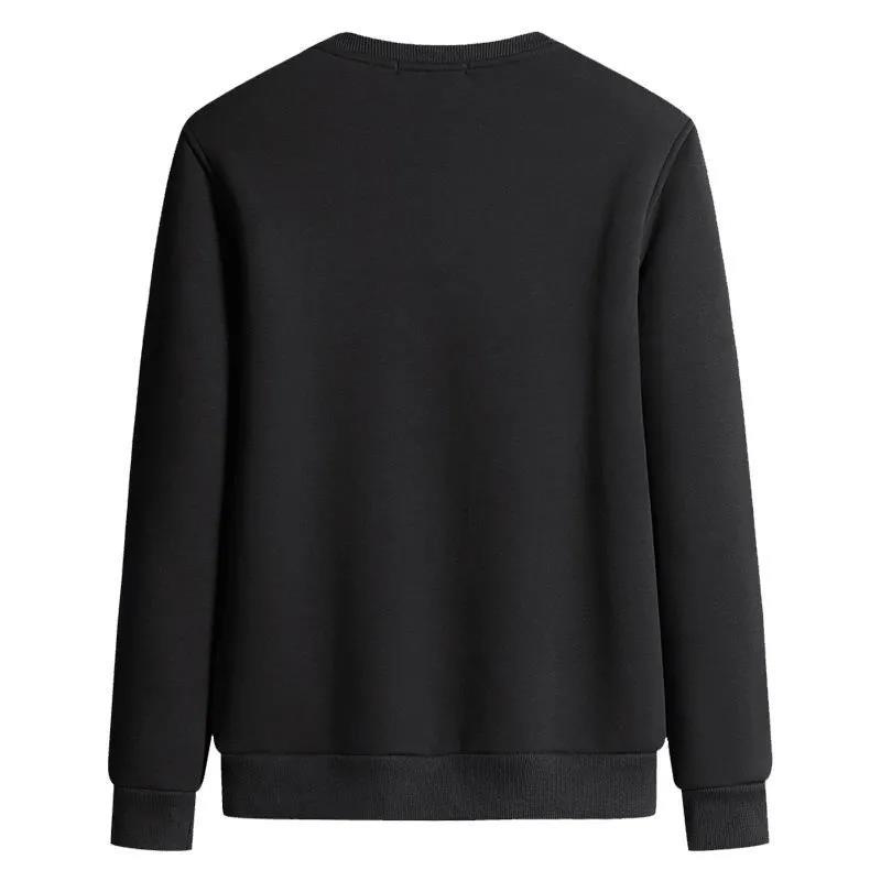 Winter Men's Long-sleeved T-shirt Pullover Sweater Autumn Clothes Plus Velvet Thickened Bottoming Shirt Men's Clothing