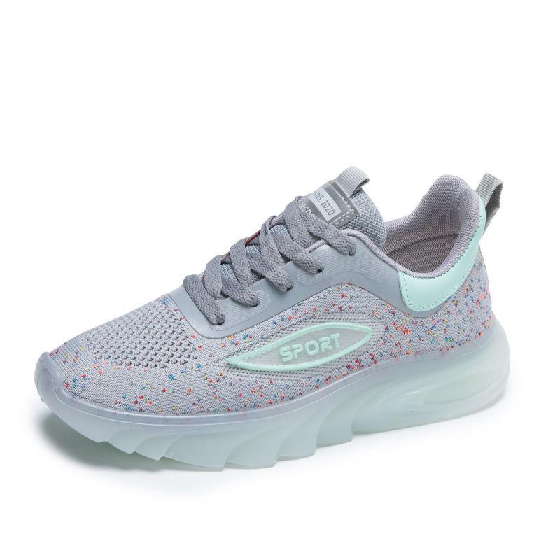 Flying Woven Coconut Sneakers Women's Breathable Mesh All-match Net Celebrity Casual Dad Running Shoes