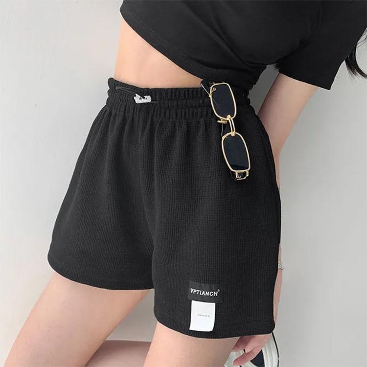Street Letter Labeling Sports Shorts Women's High Waist Drawstring Thin Wide Leg Short Pants Loose Casual Three-point Pants Running Shorts for Girl