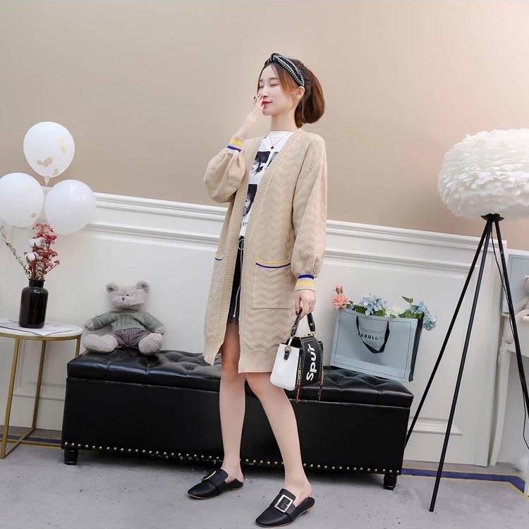 Long Sweater Cardigan Women's Jacket Outer Loose Sweaters All-match Sweaters Women's Fashion