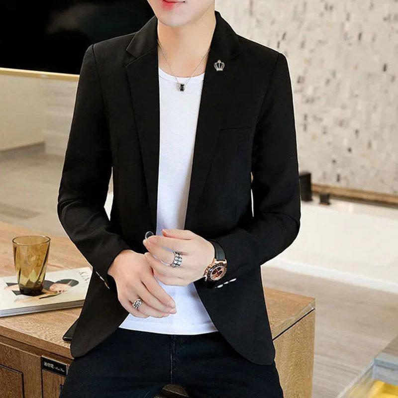 Men's Small Suit Autumn and Winter Casual Suits Plus Velvet Thickening Korean Style Trendy Single-shirt Tops Slim Men's Jackets