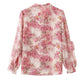 Floral Chiffon Shirt Women's Spring Summer Top Loose Blouses