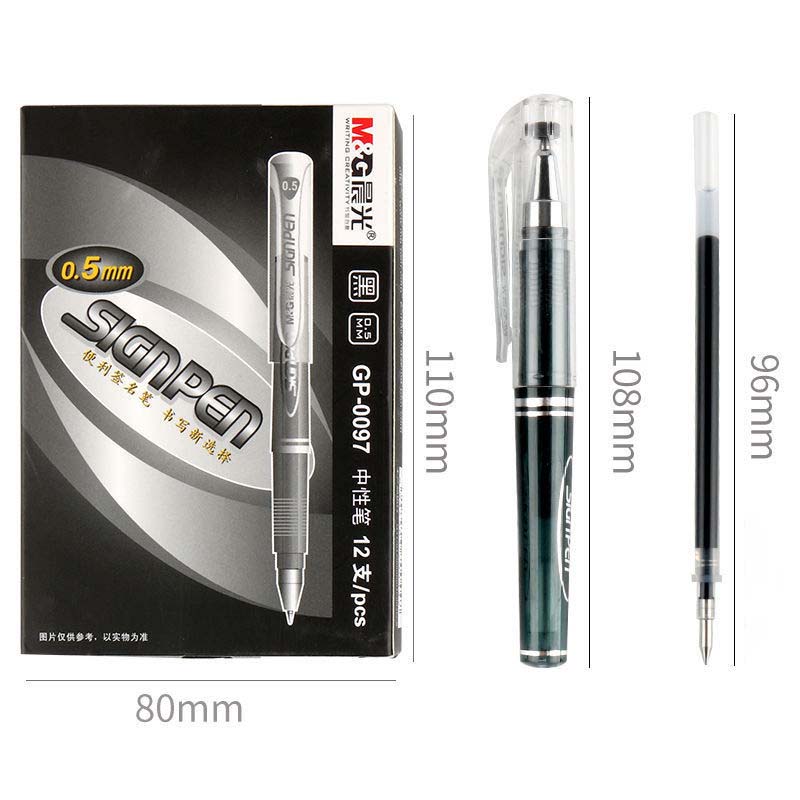 Short Pocket Portable Simple Personality Signature Pen 0.5mm Black Student Pen