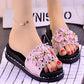 Outer Wear Thick-soled Slippers Women's Small Fresh Flip Flops Muffin Bottom All-match Cute Sandals Thick-soled High-heeled Ladies Sandals