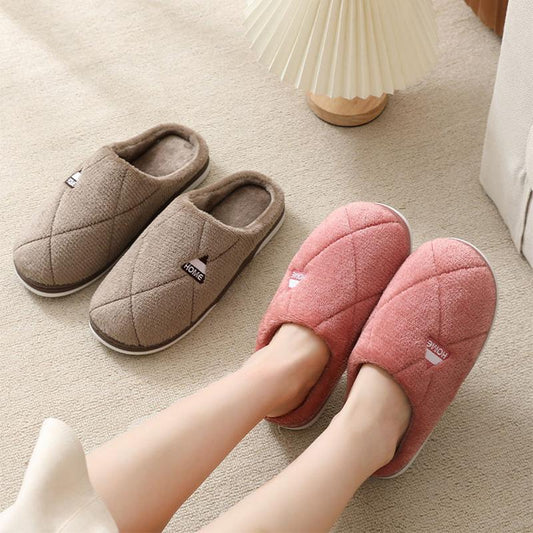 Cotton Slippers Men's and Women's Home Shoes Winter Indoor Home Non-slip Thick-soled Couple Slippers