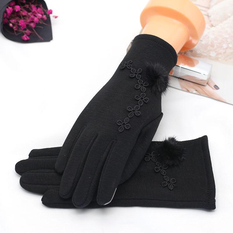 Cotton gloves Windproof gloves Winter Warm gloves Thick gloves Woman fashion gloves Plush