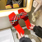 Color-blocking Woven Sandals  Slippers Women's All-match Outer Wear Summer Square-toe Flat-bottomed Slippers