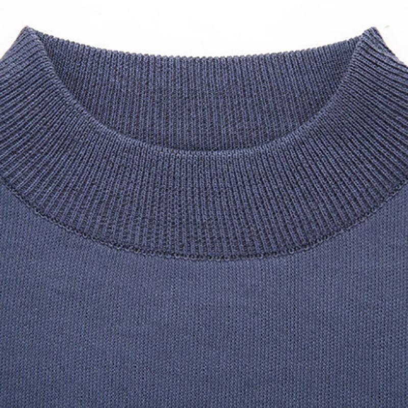 Plus Velvet Sweater Thick Half-high Collar Middle-aged Sweater Dad Wear Plus Fat To Increase Loose Top Warm Sweatshirts