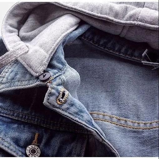 Denim Jacket Women's Autumn and Winter Hooded Casual Jacket Student Short Top