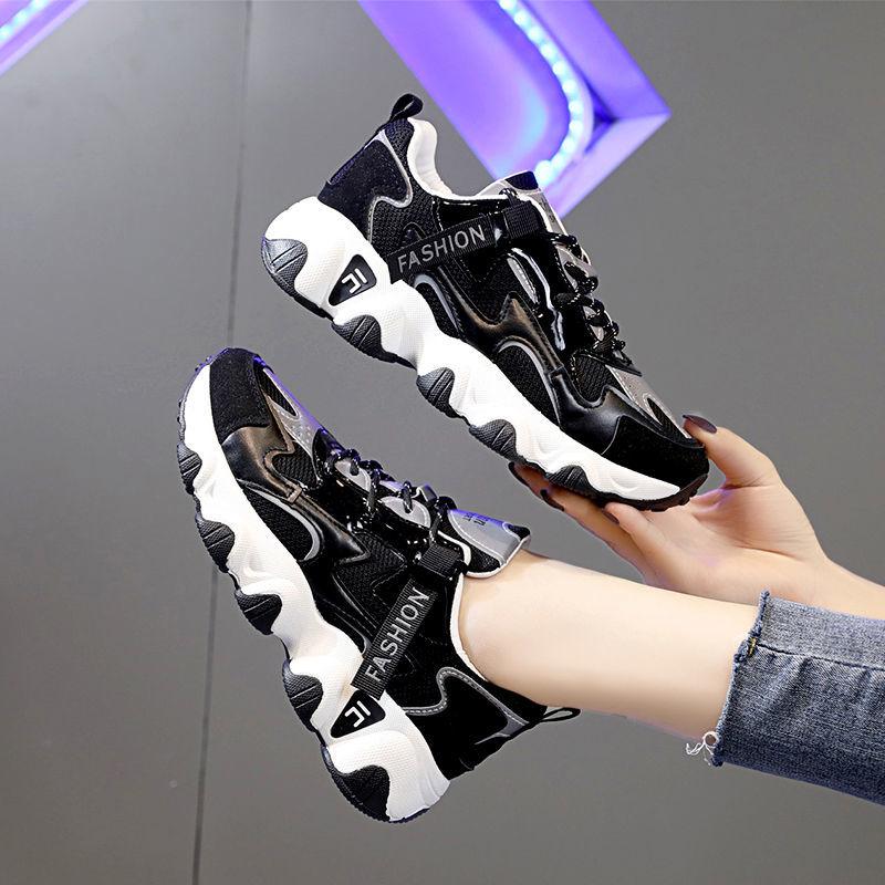 Heightened Travel Running Shoes Casual Student Breathable Sneakers All-match Comfortable Women Walking Sneakers