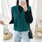 Spring and Autumn V-neck Loose Waistcoat Casual Slimming Cardigan Sweater Sleeveless Knitted Female Top