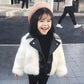 Girls' Fur Jackets Autumn and Winter Clothes Warm and Windproof Thickened Children's Clothing