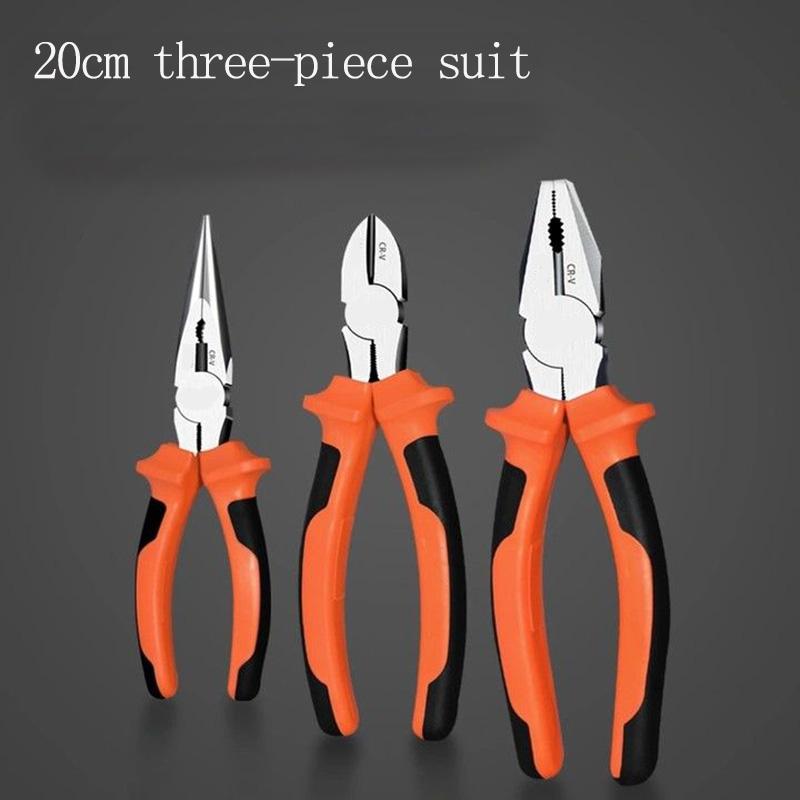 20/26cm Vise Needle Nose Pliers Diagonal Cutting Pliers Electrician Wire Stripper Cutting Wire Pliers Multifunctional  Pliers