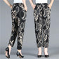 Carrot Pants Loose Spring and Summer Straight Pants Flower Pants Harem Pants Middle-aged Women's Pants