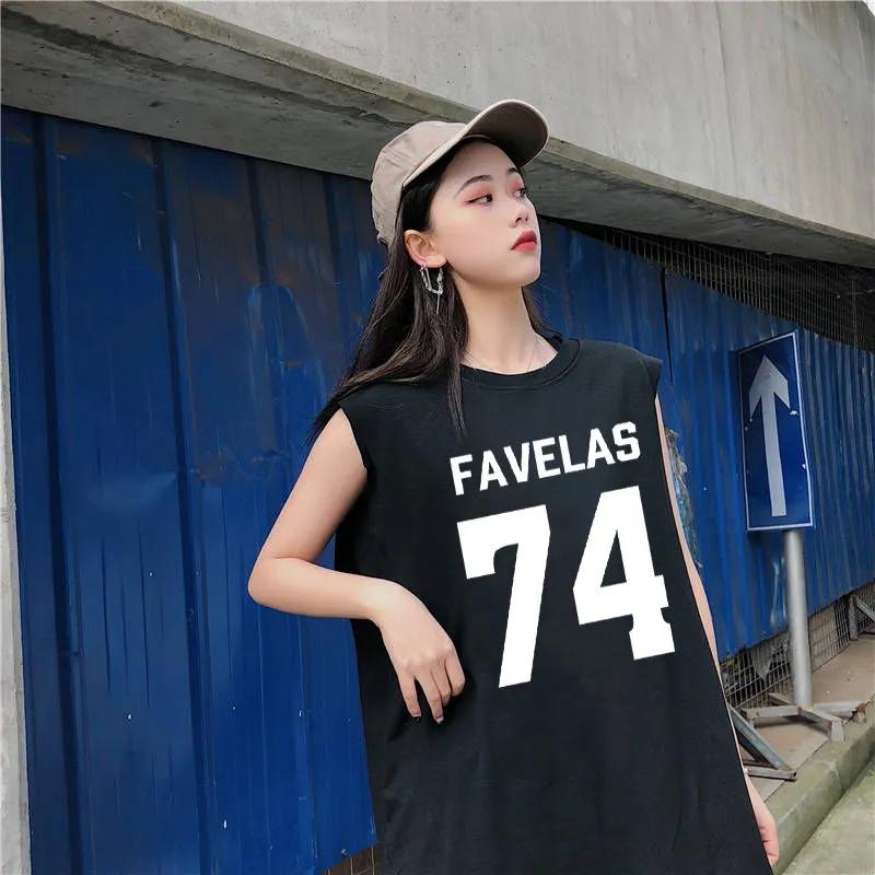 Women's Mid-length Fake Two-piece Sleeveless T-shirt Summer Loose Retro Outer Wear Vest Ins Anti-show Top Clothes Fitness Jogging Vest
