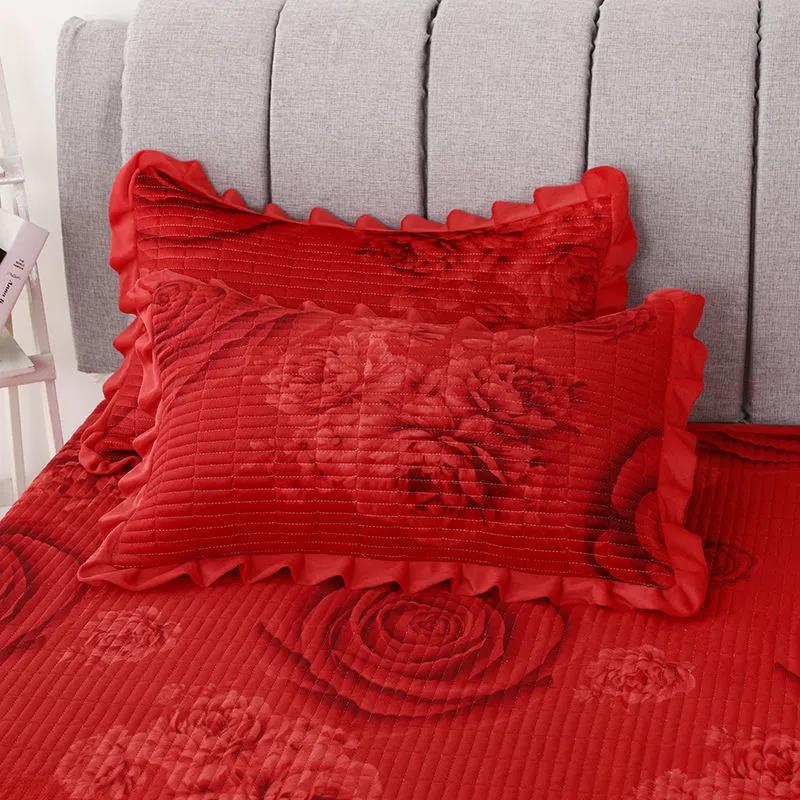 Crystal Suede Pillowcase Thickened Quilted Single and Double Pillowcases A Pair of Bedroom Bedding 48*74cm