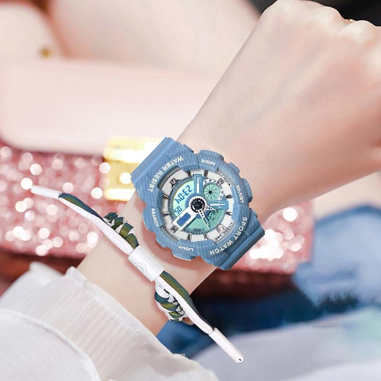 Student Sports Watch Silicone Strap Luminous Waterproof LED Digital Alarm Clock Outdoor Women Watch