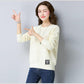 Spring and Autumn Round Neck Knit Bottoming Shirt Pullover Short Loose Top Fashion All-match Female Sweater