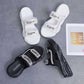 Size35-40 Summer Ladies Slippers Bohemian Beach Waterproof Slippers Wedge Platform Crystal Letter Sandals Outdoor High Heels