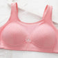 Women Large Size Thin Tube Top Gathering Anti-sagging Side Closure No Steel Ring Sports Vest Beautiful Back Comfortable Soft Simple Glossy Fashion Bra