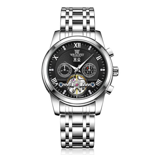 Men Fashion Skeleton Mechanical Watch Casual Sport Waterproof Mens Classic Business Wristwatch