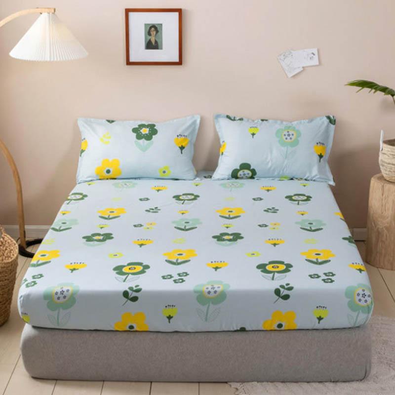 Four-piece Bed Sheet Cover Non-slip Quilt Cover Bed Sheet Pillowcase Set Home Bedding Simple Style