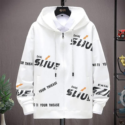 Jacket Sweater Cardigan Youth Men's Handsome and Versatile Hooded Trendy Sports Sweatshirts