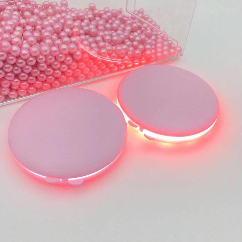 USB Rechargeable LED Makeup Mirror Folding Light Convenient Small Mirror Beauty Makeup Ladies Portable Mirror