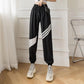 Ice Silk Sports Pants Women's Summer Thin Striped High Waist Loose Quick-drying Running Yoga Casual Tide Beam Leg Harem Pants