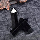 Natural Obsidian Tower, Obsidian Obelisk, Crystal Mineral Wand Point, Healing, Energy Column