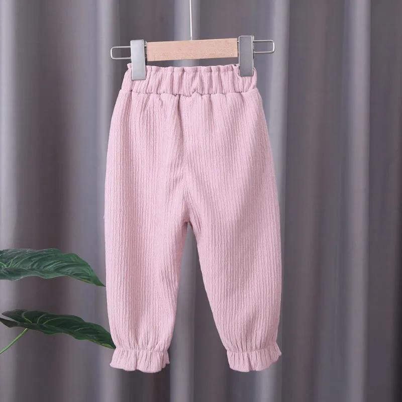 Girls' Pants Spring Models Children's Spring and Summer Children's Clothing Children's 0-4 Pants Outer Wear Girls Casual Spring Trousers