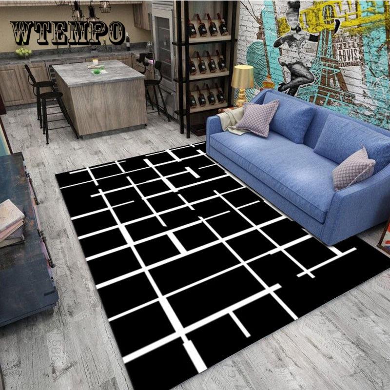Modern Nordic Printed Carpet Bedroom Living Room Bedroom Bay Window Casual Home Blanket