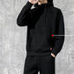 Autumn Simple Sportswear Suit Cardigan Hooded Sweater Suit Casual Loose Solid Color Versatile Trend Youth Jacket