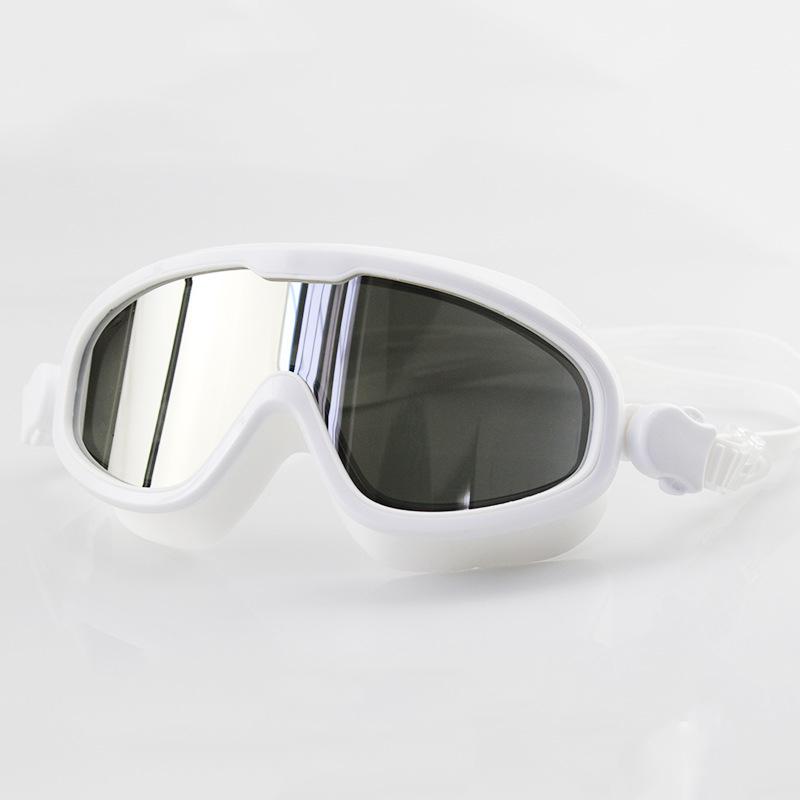 Silicone Swimming Goggles Anti-Fog UV Protection Polarized Light Myopia Plating Clearer Wider Vision Swim Glasses