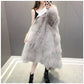 Korean Version of Thick Raccoon Fur Women's Coat Autumn and Winter Fashion Look Thin Woven Jacket