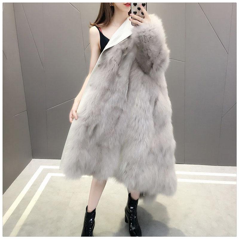 Korean Version of Thick Raccoon Fur Women's Coat Autumn and Winter Fashion Look Thin Woven Jacket