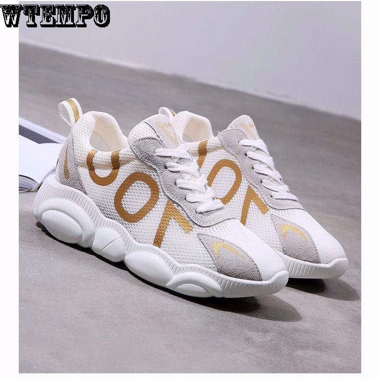 Comfortable Breathable Flat Bottom Casual Sports Shoes Female Sneakers Trend
