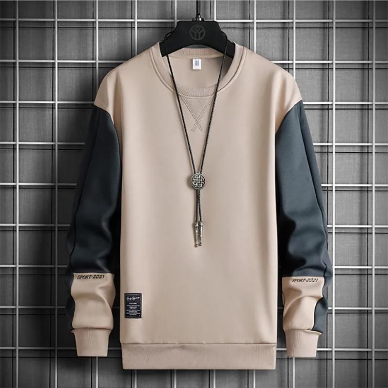 Men's Sweater Korean Version of The Trend of Autumn and Winter Round Neck Loose Large Size Long-sleeved Sweater Young Men