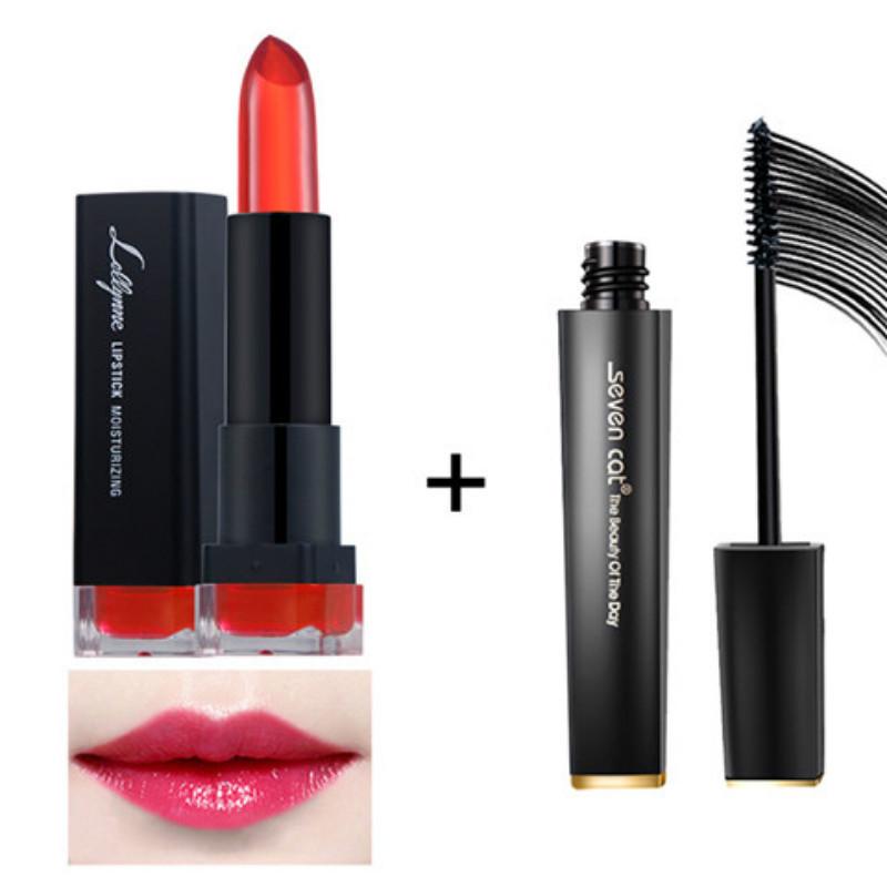 long curled long anti-blooming mascara student set to discolor Waterproof sweat-proof thick