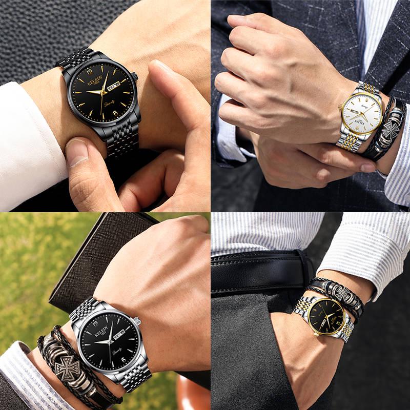 Men Automatic Mechanical Watch Luxury Stainless Steel Waterproof Watches