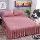 Solid Color Bedspread One Piece Simmons Non-slip Protective Cover Bed Sheet Non-slip Printing Double Bed