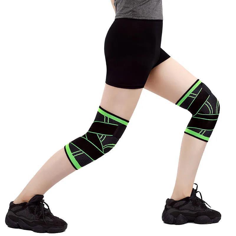 1 Pair of Sports Knee Pads Men's Compression Elastic Knee Pads Support Fitness Equipment Basketball Volleyball Protective Gear Protector