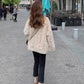 Autumn and Winter Women's Lapel Coat Fleece Fur Coat Thickened Warm Faux Fur Coat Large Size Coat