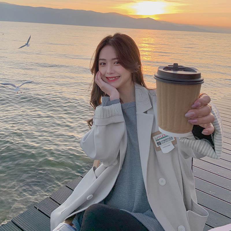 Fried Street Suit Jacket Women Spring and Autumn Style Korean Loose Suit Jacket