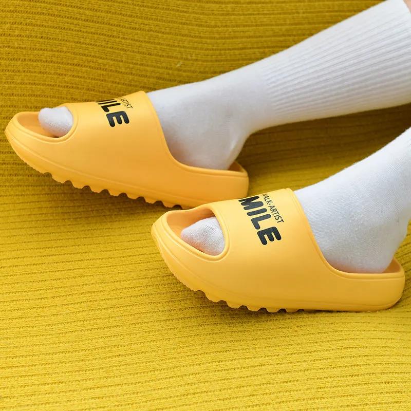 Soft Thick-soled Summer Massage Slippers Not Smelly Feet Household Couple Sandals and Slippers Deodorant Bathroom Bathing Home Non-slip Flip Flops
