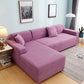 Solid Colors Slipcovers Plush Thicken Sofa Cover 1/2/3/4 Seats L Shape Recliner Protector Cover Set