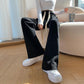 Drawstring Sweatpants Women's Autumn and Winter High Waist Loose Straight Drape Wide-leg Pants Lazy Walking Curved Pants Mopping Casual Pants